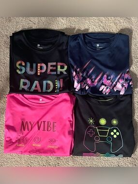 4 all in motion Girls Graphic Active Tops size L (10/12)